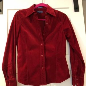 Women’s Faconnable XS BUTTON UP Burgundy.